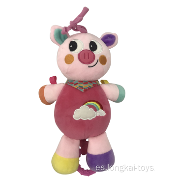 Peluche rosa cerdo con musica